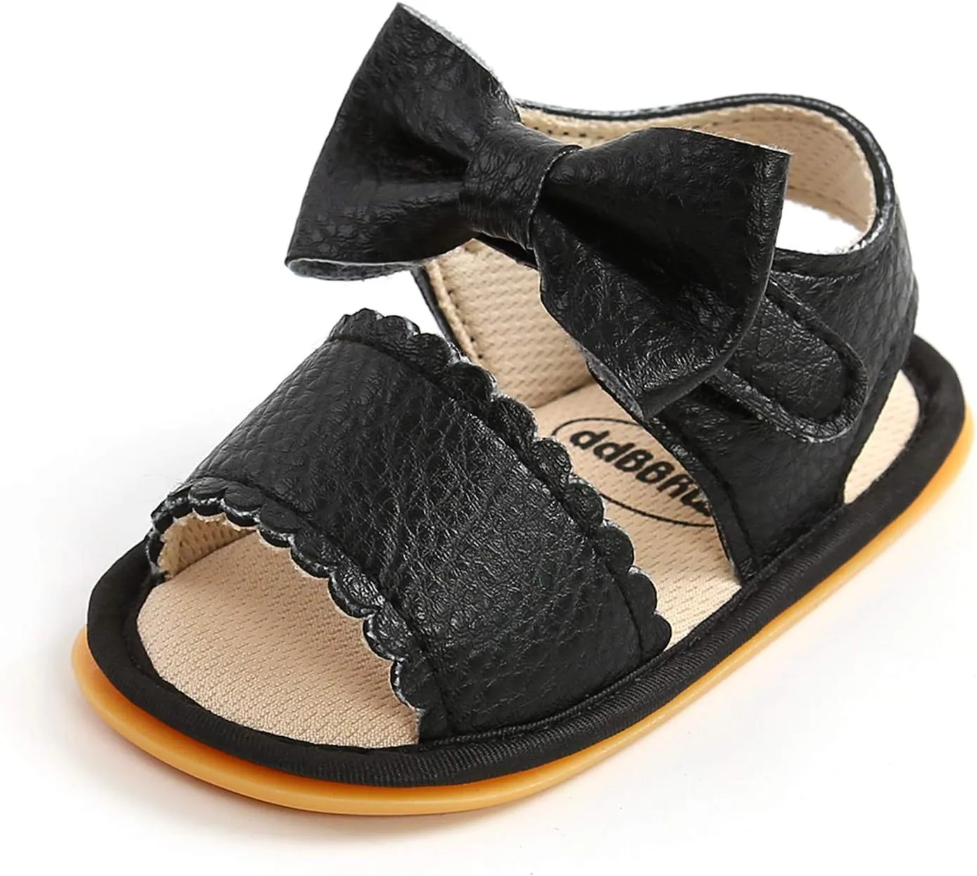 EnJoCho Baby Girl Boy Beach Sandals Soft Rubber Sole Anti-Slip Summer Bowknot Shoes Toddler Flats First Walkers Crib Shoe