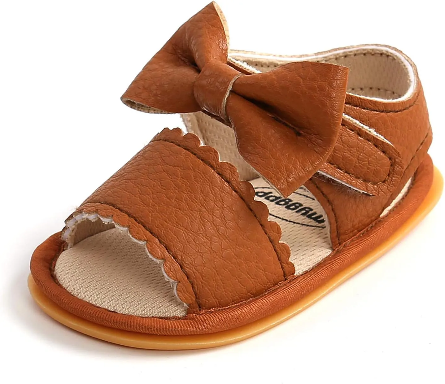 EnJoCho Baby Girl Boy Beach Sandals Soft Rubber Sole Anti-Slip Summer Bowknot Shoes Toddler Flats First Walkers Crib Shoe