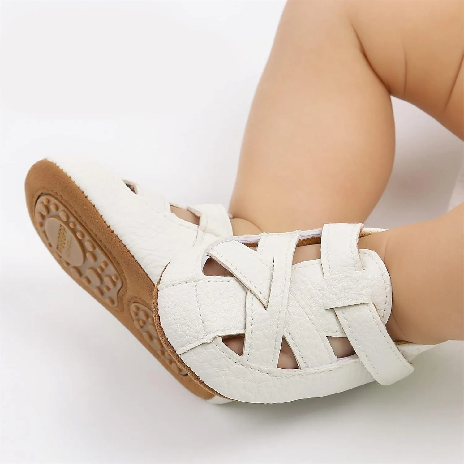 EnJoCho Baby Girl Boy Sandal Premium Soft Anti-Slip Rubber Sole Infant Summer Closed Toe Outdoor Shoes Toddler First Walkers