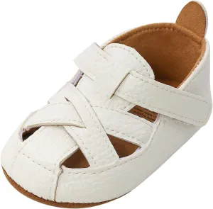 EnJoCho Baby Girl Boy Sandal Premium Soft Anti-Slip Rubber Sole Infant Summer Closed Toe Outdoor Shoes Toddler First Walkers