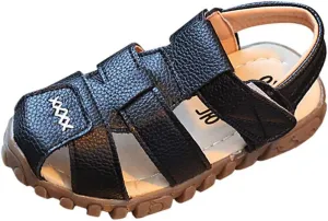 EnJoCho Baby Girls Boys Bowknot Sandals Soft Anti-Slip Rubber Sole Infant Summer Outdoor Shoes Toddler Casual Sandals Shoes (Black-03#, 2.5-3Years)
