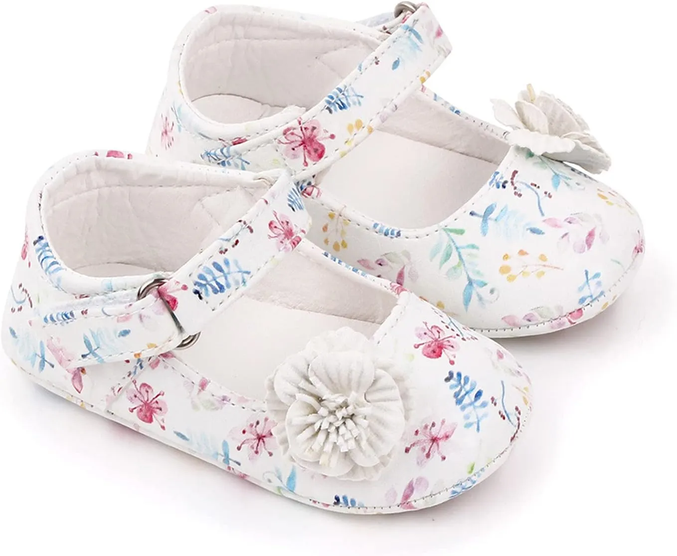 EnJoCho Baby Shoes,0-18Months Baby Boys Girls Sandals Soft Non-Slip Rubber Sole Summer Breathable Flat Walking Shoes (White-02#, 0-6 Months)