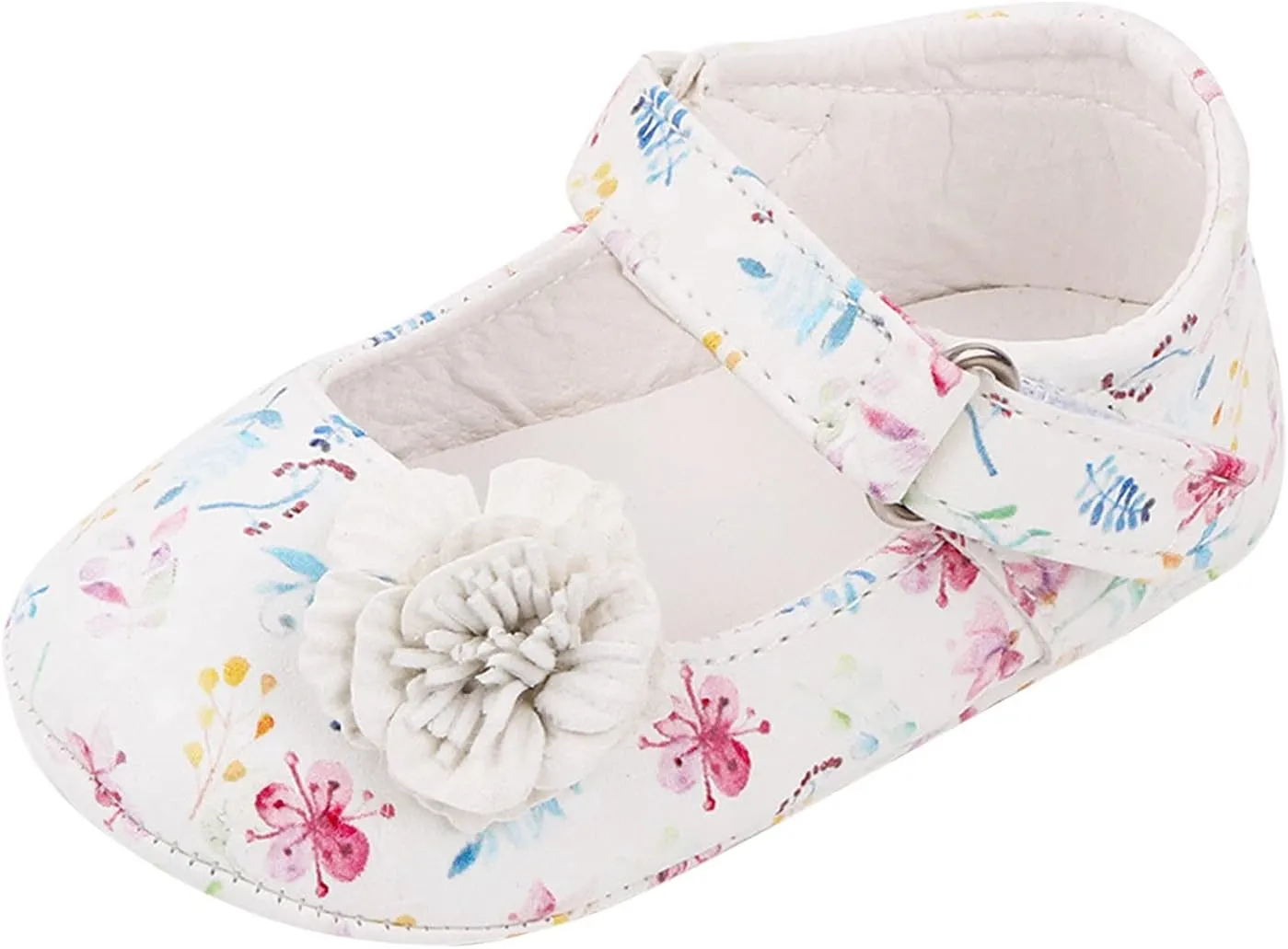 EnJoCho Baby Shoes,0-18Months Baby Boys Girls Sandals Soft Non-Slip Rubber Sole Summer Breathable Flat Walking Shoes (White-02#, 0-6 Months)