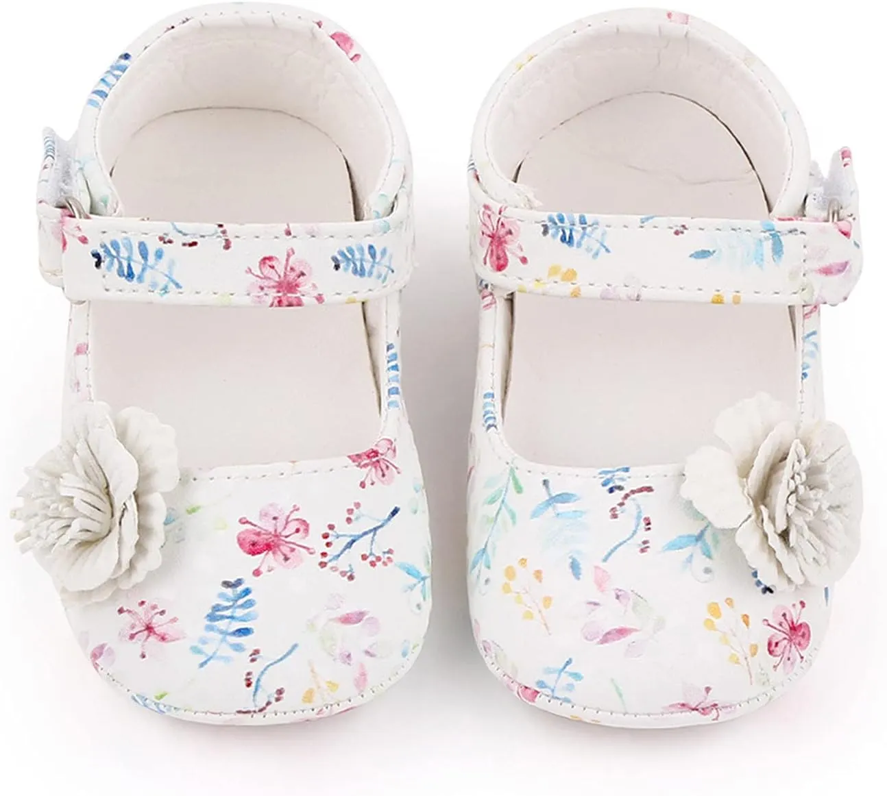 EnJoCho Baby Shoes,0-18Months Baby Boys Girls Sandals Soft Non-Slip Rubber Sole Summer Breathable Flat Walking Shoes (White-02#, 0-6 Months)