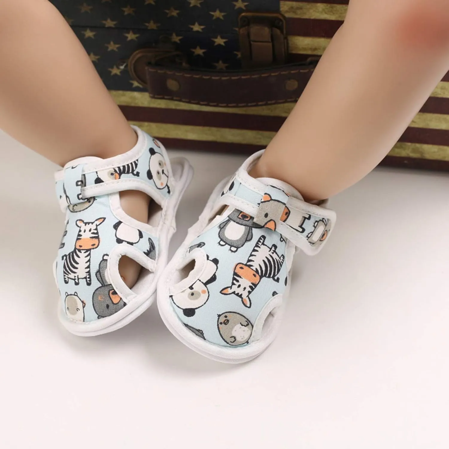 EnJoCho Infant Baby Boys Girls Cartoon Sandals Soft Sole Non Slip Toddler Prewalker Crib Summer Outdoor Walking Shoes