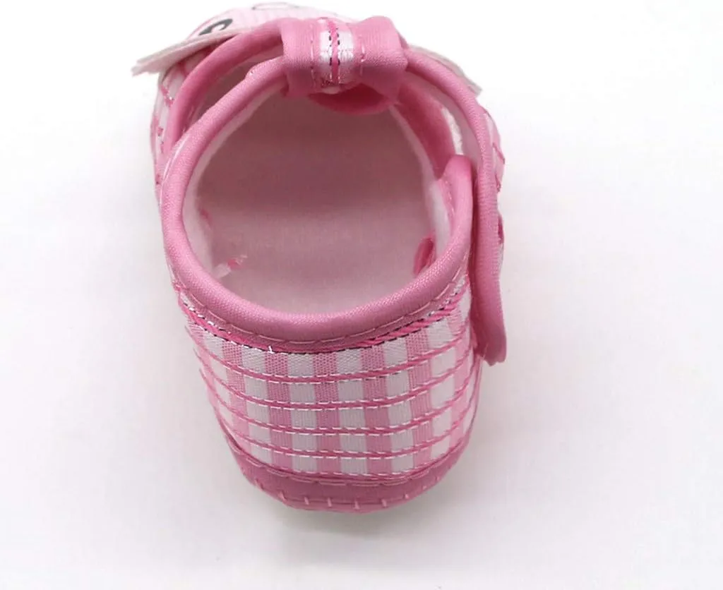 EnJoCho Newborn Baby Girls Cartoon Little Bear Prewalker Soft Sole Sandals Single Shoes Sneakers Toddler Flats (Pink-03#, 6-12M)