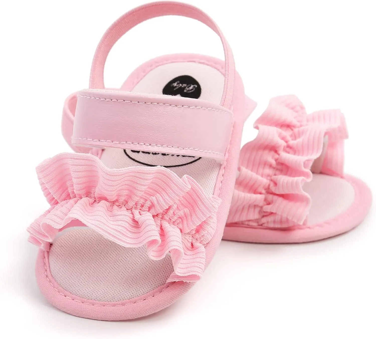 EnJoCho Soft Anti-Slip Rubber Sole Prewalker First Walker Baby Crib Shoes Beach Sandals for Infant Toddler Girls 0-18M