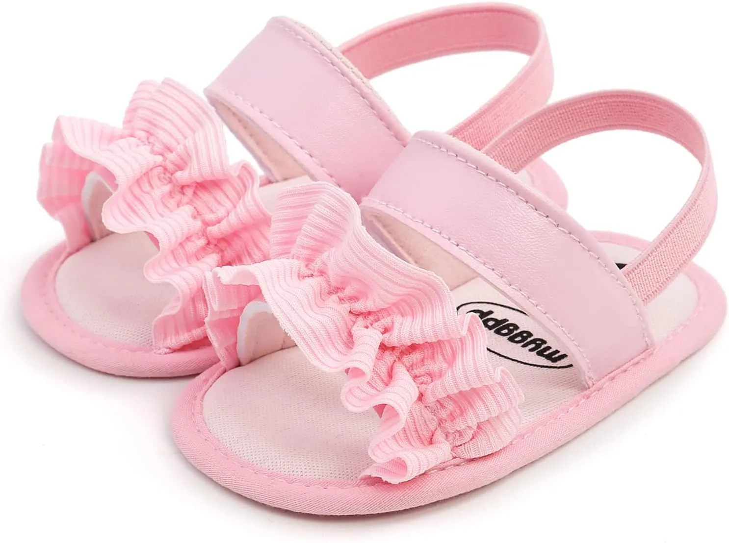 EnJoCho Soft Anti-Slip Rubber Sole Prewalker First Walker Baby Crib Shoes Beach Sandals for Infant Toddler Girls 0-18M