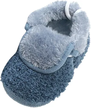 EnJoCho Soft Sole Baby Boots Girl Baby Solid Color Cotton Shoes Feece Warm Short Boots Shoes Fashion (Blue, 6-12 Months)