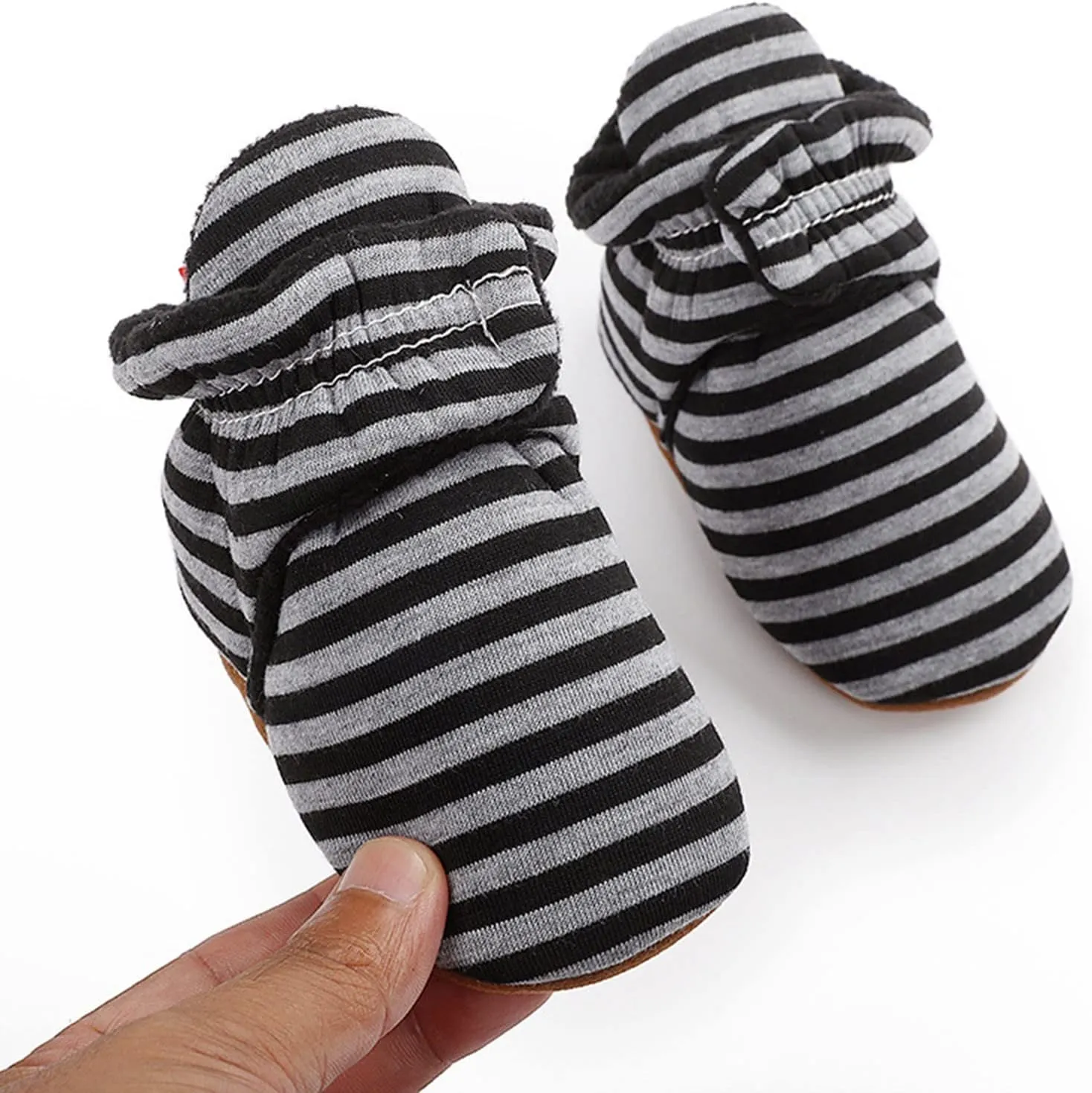 EnJoCho Toddler Winter Warm Cozy Prewalker Socks Baby Cotton Booties Newborn Soft Sole Infant Fleece Boots Non-Slip Crib Shoes