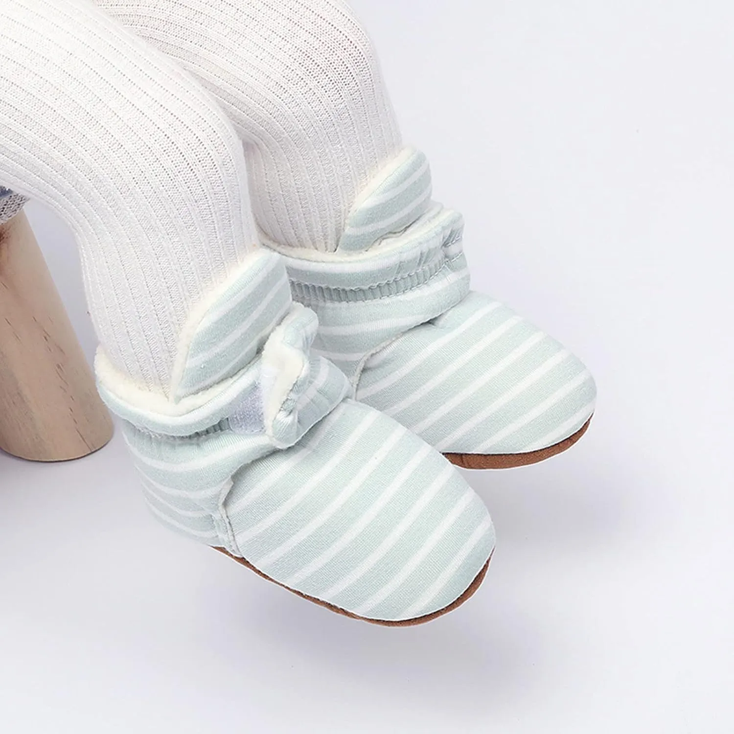 EnJoCho Toddler Winter Warm Cozy Prewalker Socks Baby Cotton Booties Newborn Soft Sole Infant Fleece Boots Non-Slip Crib Shoes