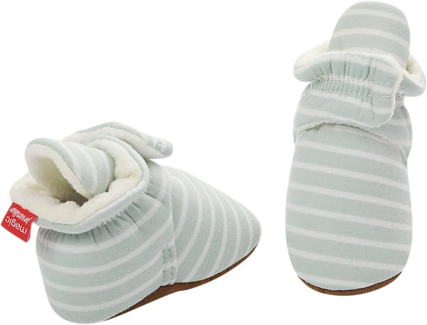 EnJoCho Toddler Winter Warm Cozy Prewalker Socks Baby Cotton Booties Newborn Soft Sole Infant Fleece Boots Non-Slip Crib Shoes