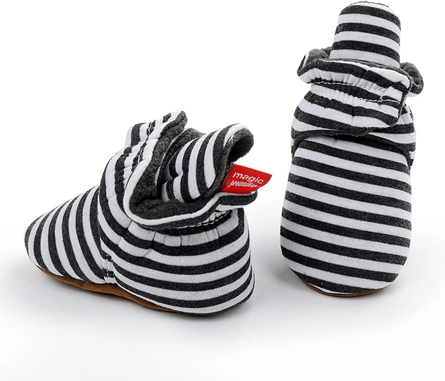EnJoCho Toddler Winter Warm Cozy Prewalker Socks Baby Cotton Booties Newborn Soft Sole Infant Fleece Boots Non-Slip Crib Shoes