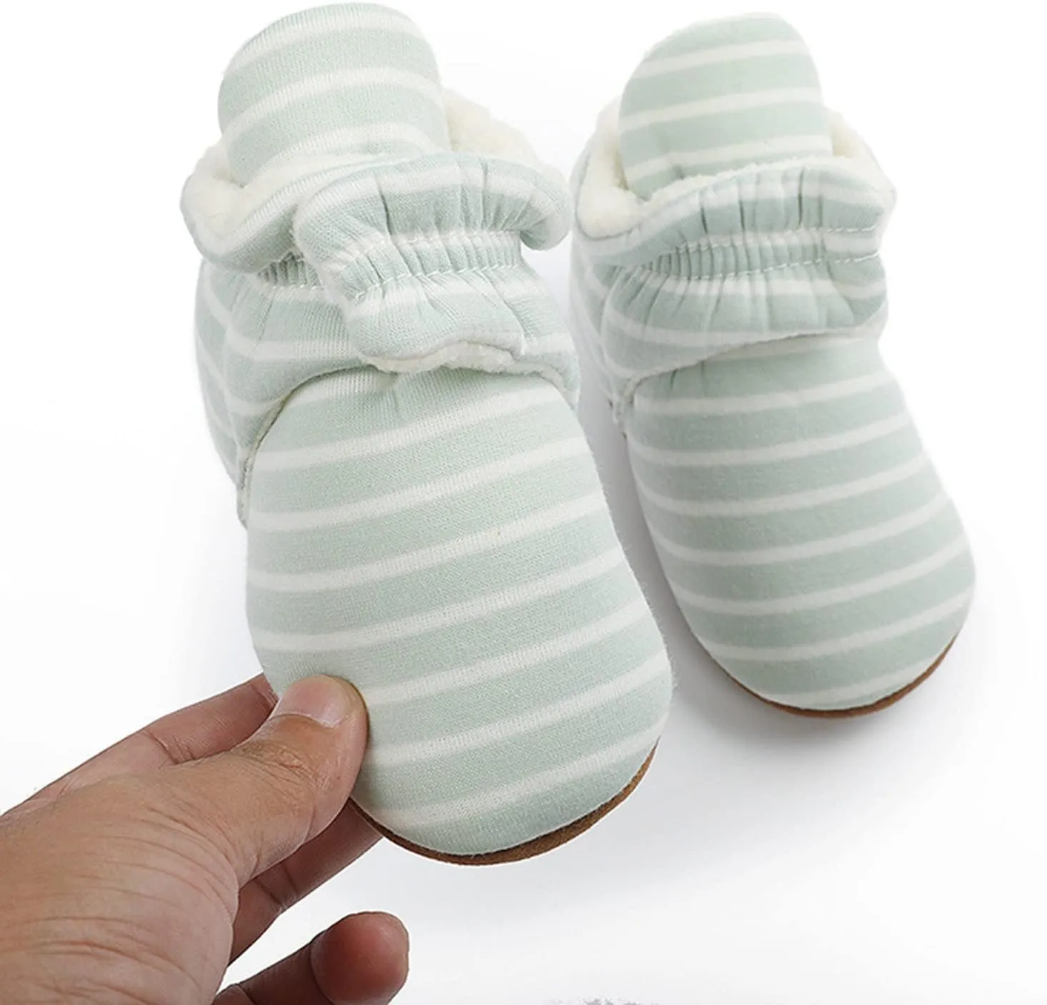 EnJoCho Toddler Winter Warm Cozy Prewalker Socks Baby Cotton Booties Newborn Soft Sole Infant Fleece Boots Non-Slip Crib Shoes