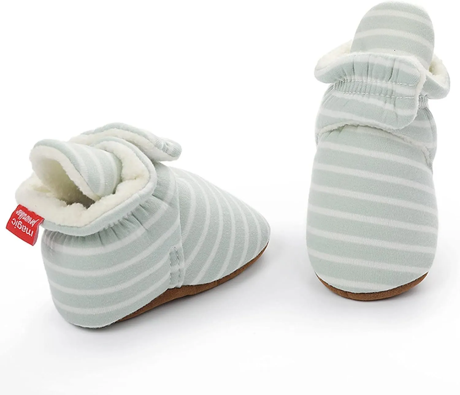 EnJoCho Toddler Winter Warm Cozy Prewalker Socks Baby Cotton Booties Newborn Soft Sole Infant Fleece Boots Non-Slip Crib Shoes