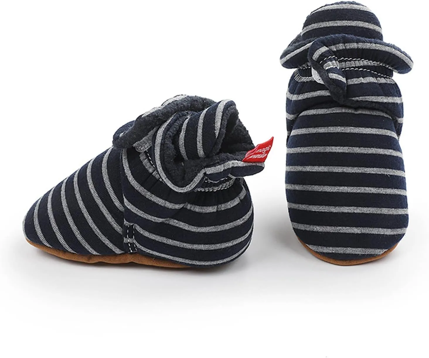 EnJoCho Toddler Winter Warm Cozy Prewalker Socks Baby Cotton Booties Newborn Soft Sole Infant Fleece Boots Non-Slip Crib Shoes