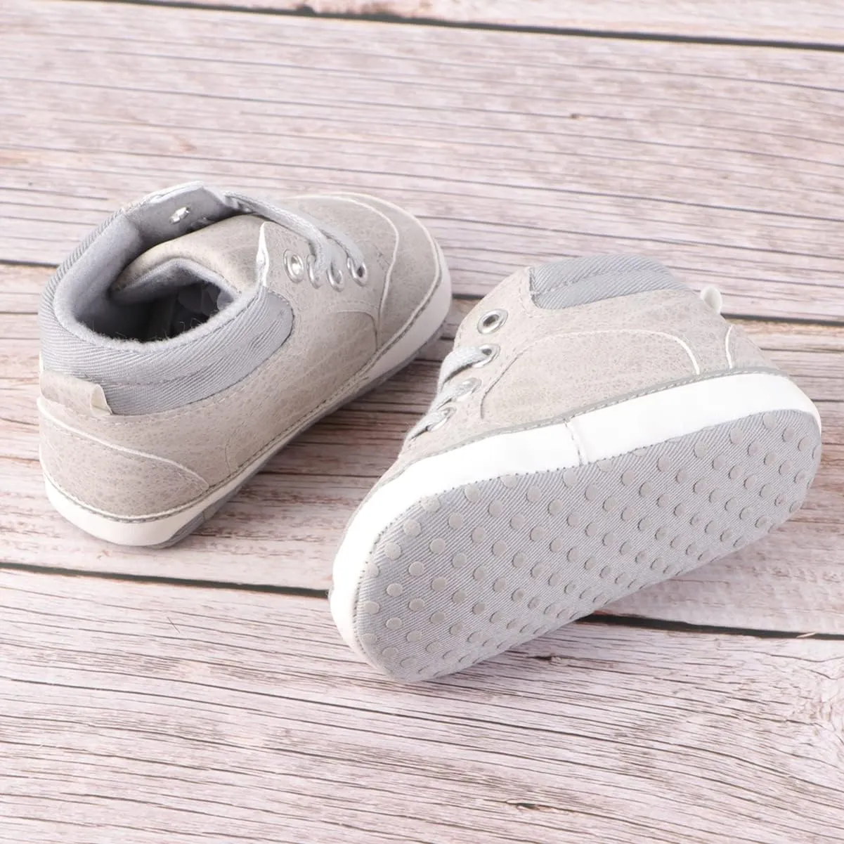 ERINGOGO Winter Shoes Baby Prewalker Baby Boots Soft Sole Comfortable for Baby Boy Shoes for Baby Girl Grey 12cm/4.7