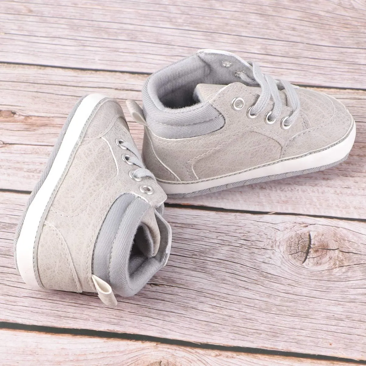 ERINGOGO Winter Shoes Baby Prewalker Baby Boots Soft Sole Comfortable for Baby Boy Shoes for Baby Girl Grey 12cm/4.7