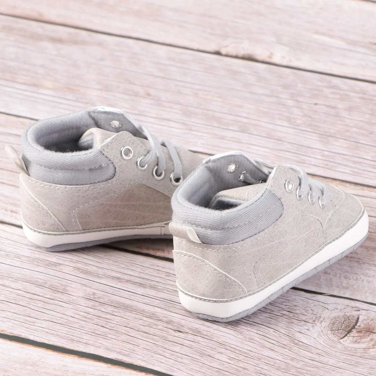 ERINGOGO Winter Shoes Baby Prewalker Baby Boots Soft Sole Comfortable for Baby Boy Shoes for Baby Girl Grey 12cm/4.7