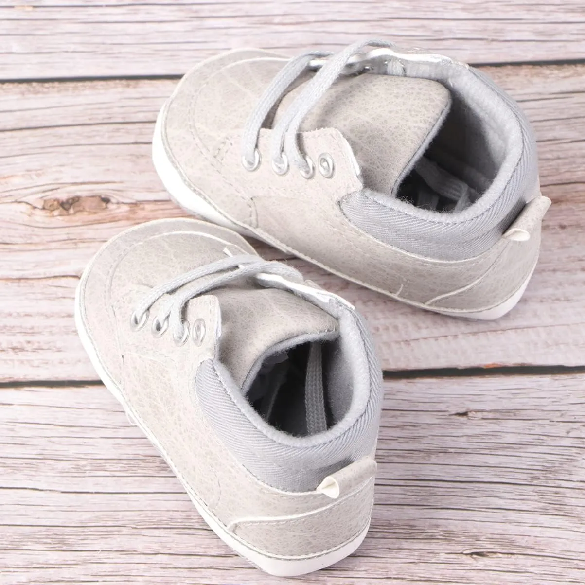 ERINGOGO Winter Shoes Baby Prewalker Baby Boots Soft Sole Comfortable for Baby Boy Shoes for Baby Girl Grey 12cm/4.7