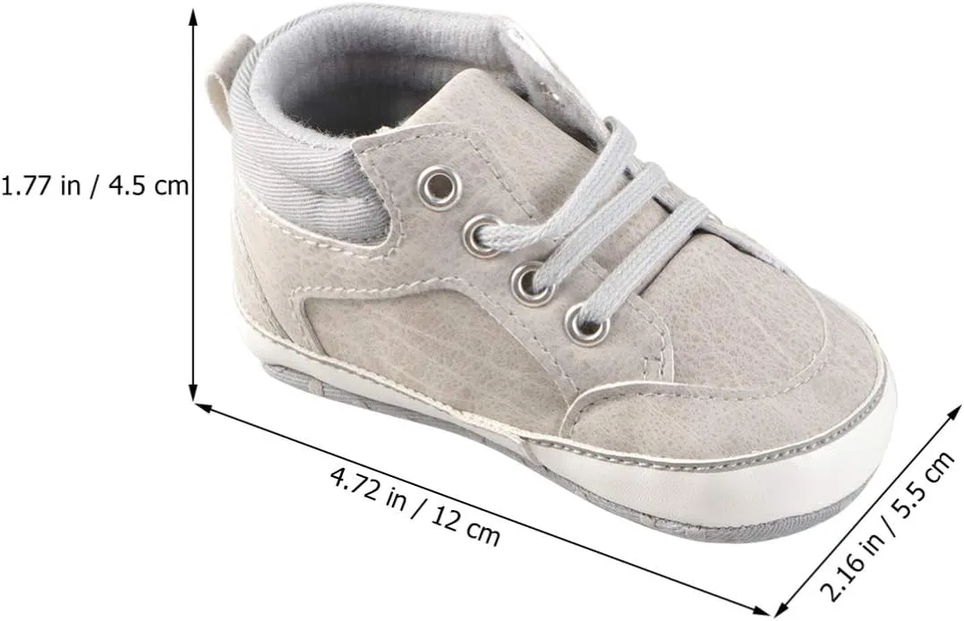 ERINGOGO Winter Shoes Baby Prewalker Baby Boots Soft Sole Comfortable for Baby Boy Shoes for Baby Girl Grey 12cm/4.7