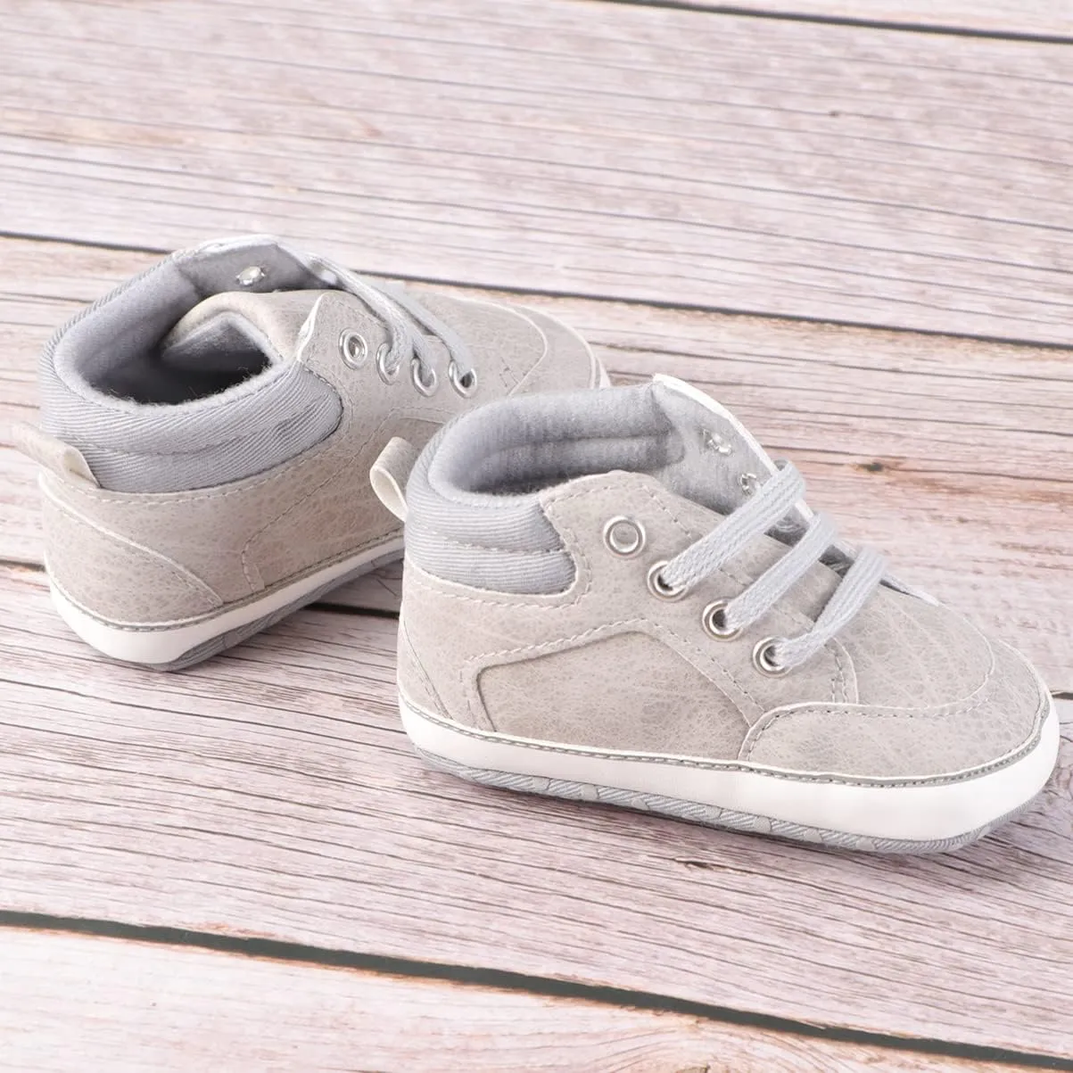 ERINGOGO Winter Shoes Baby Prewalker Baby Boots Soft Sole Comfortable for Baby Boy Shoes for Baby Girl Grey 12cm/4.7