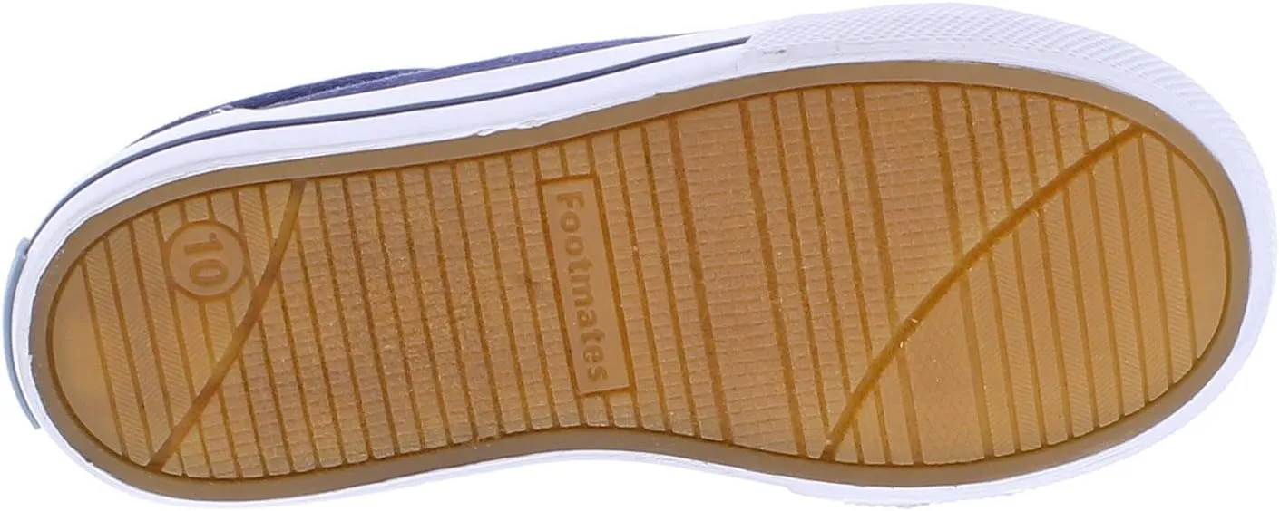 FOOTMATES Taylor Lace-Up Canvas Flats Boys and Girls Shoes - Tennis Sneakers with Wide Toe Box, Custom-Fit Insoles, Vulcanized Outsoles - for Toddlers and Little Kids, Ages 1-8
