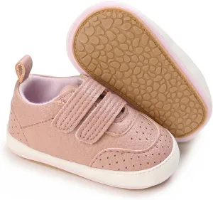 GAISUMMI Baby Boys Girls Shoes Infant High-Top PU Leather Sneakers Newborn Crib Flats Non-Slip Rubber Sole Unisex Toddler Prewalkers