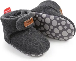GDSDYM Baby Booties Cozy Fleece Slippers Soft Baby Shoes With Gripper Soles, Winter Infant Newborn Crib Sock Shoes Warm Footwear First Walkers