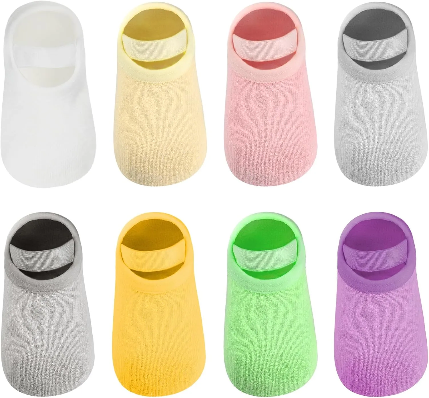 Geyoga 8 Pairs Baby Non Skid Anti Slip Socks Toddler Girls Boys Socks with Grip for Newborn Infants 0-36 Months Slippers