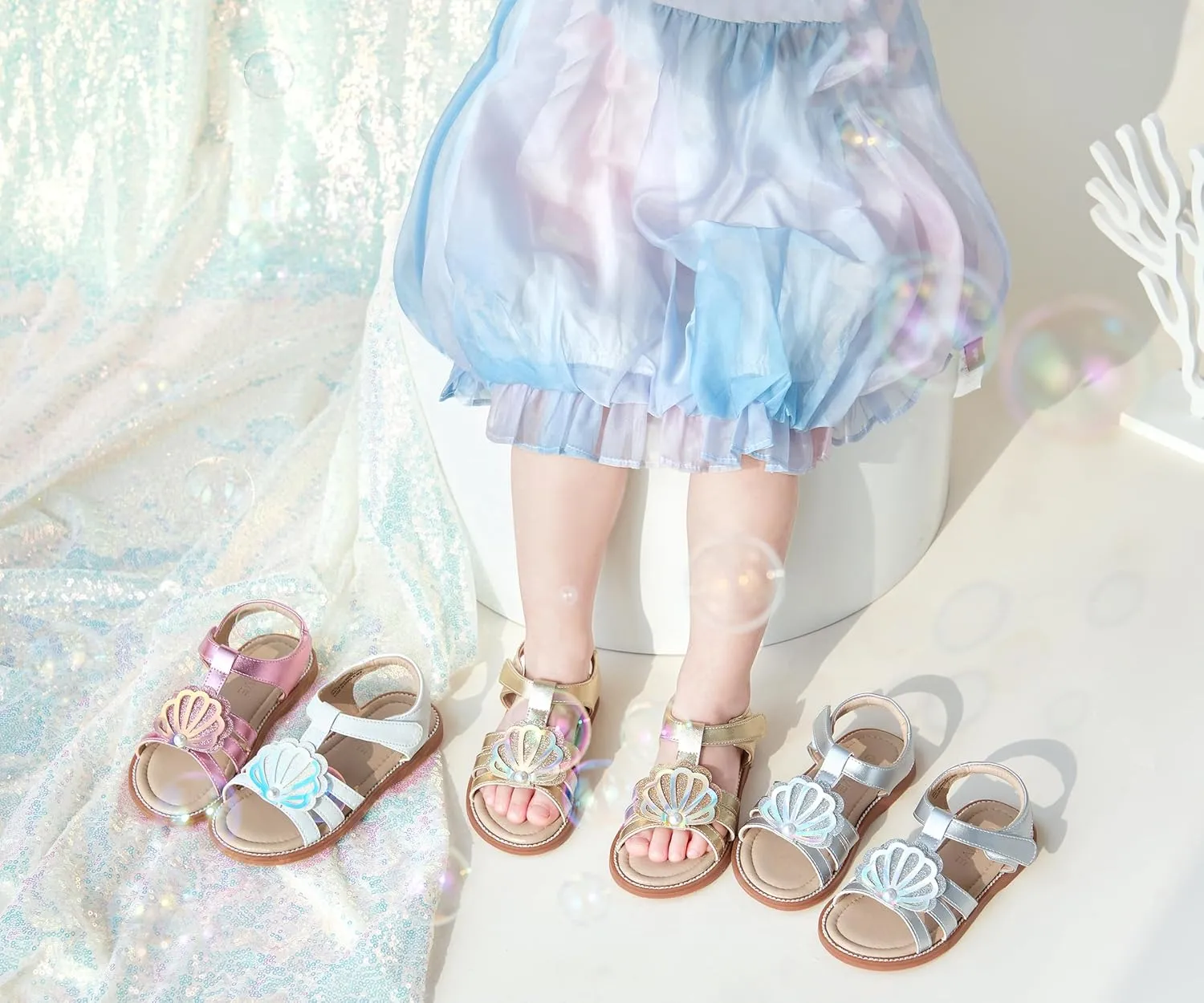 GINFIVE Toddler Girls Sandals Girls Toddler Sandals Little Girls Kids Shoes