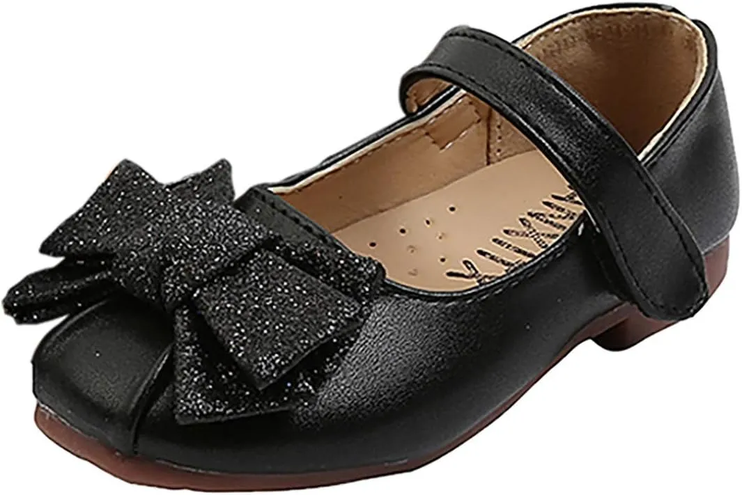 Girl Baby Shoes Infant Non-Slip Rubber Sole PU Soft Leather Shoes with Bowknot Mary Jane Shoes Flats Dance Shoes