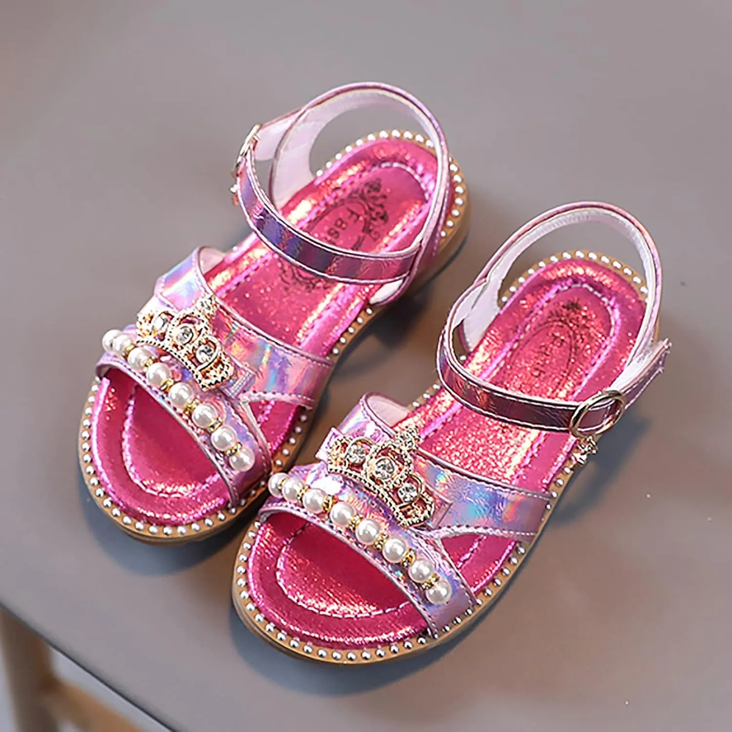 Girl Platform Sandals Girls Sandals Flat Pearl Children Shoes Big Kids Beach Shoes Girls Princess Girls Pool Slides