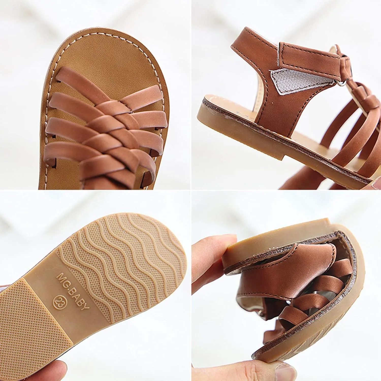 Girl Walking Sandals Soft Rubber Sole Non Slip Beach Shoes for Baby Boys Girls First Steps Summer Outdoor Comfort