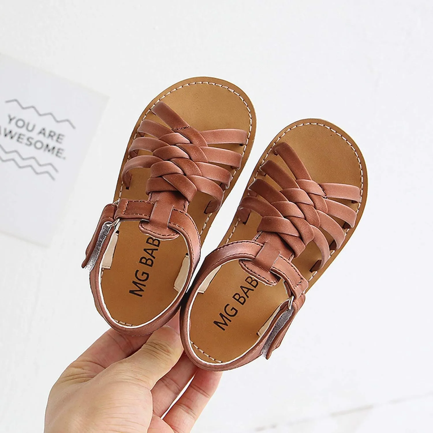 Girl Walking Sandals Soft Rubber Sole Non Slip Beach Shoes for Baby Boys Girls First Steps Summer Outdoor Comfort