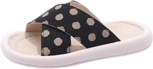 Girls Polka Dot Slides Soft Sole Anti Slip Open Toe Beach Swim Pool Water Sandals Kids Fashion Outdoor Walking Shoes