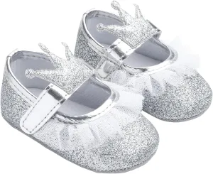 Girls Slip on Sneakers Soft Crown Yarn Toddler Princess Shoes Shoes Shape Fashion Baby Light up Tennis Shoes