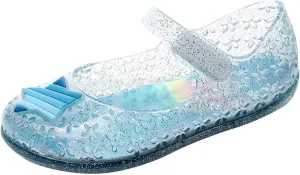 Glitter Jelly Sandals for Little Girls Kids Toddler Closed Toe Dance Party Star Mary Jane Shoes Summer Casual Flats