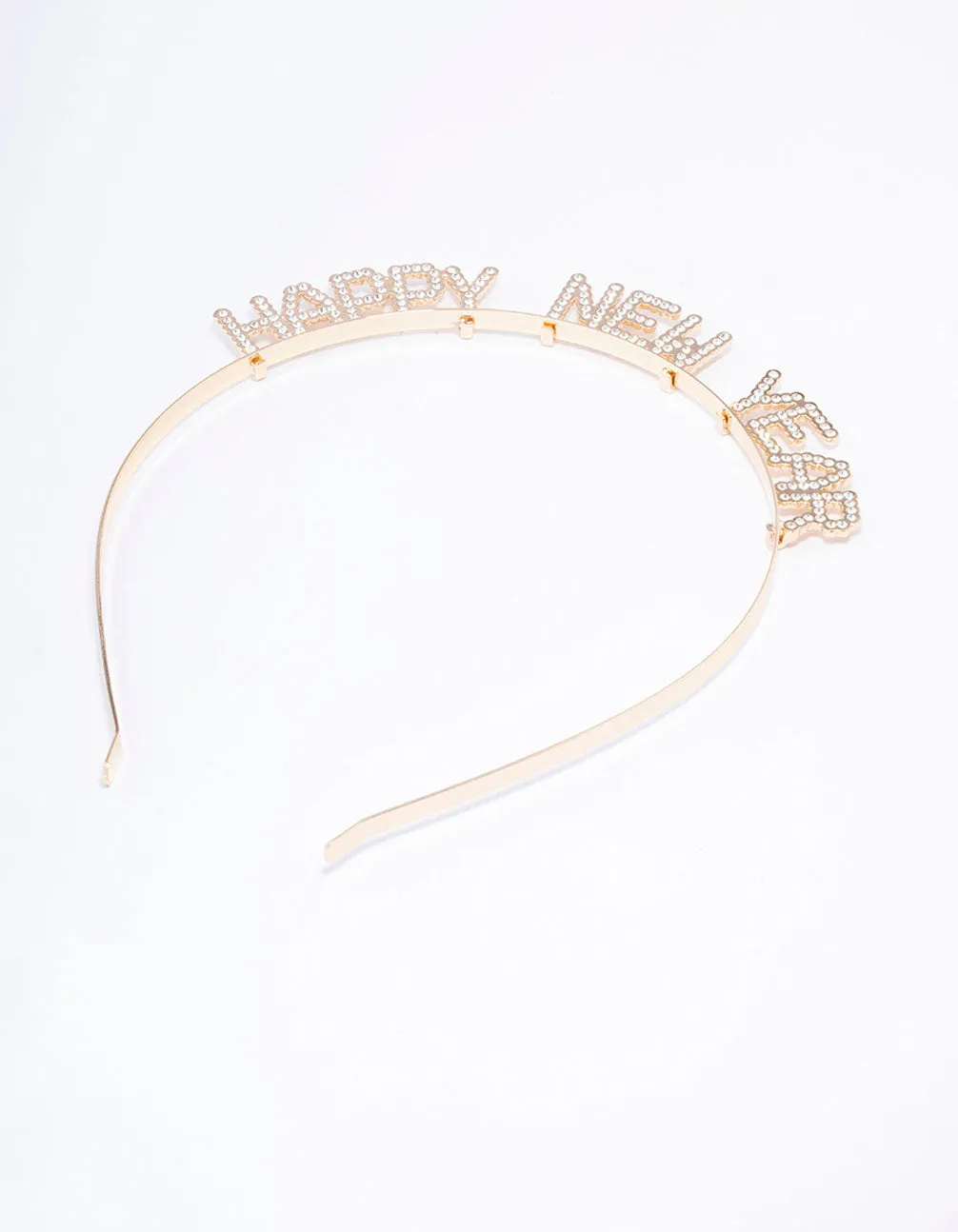 Gold Crystal Happy New Year Headband