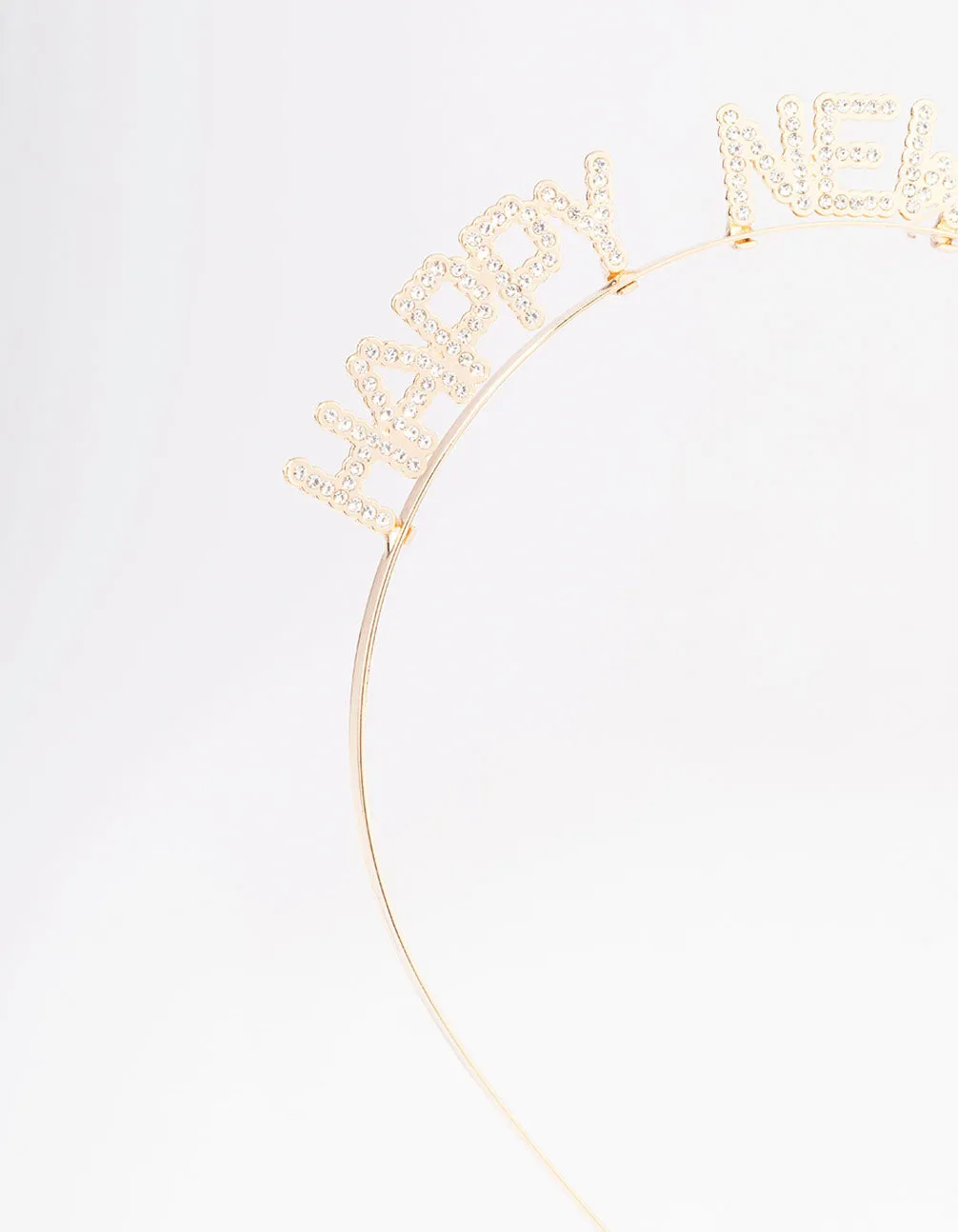 Gold Crystal Happy New Year Headband