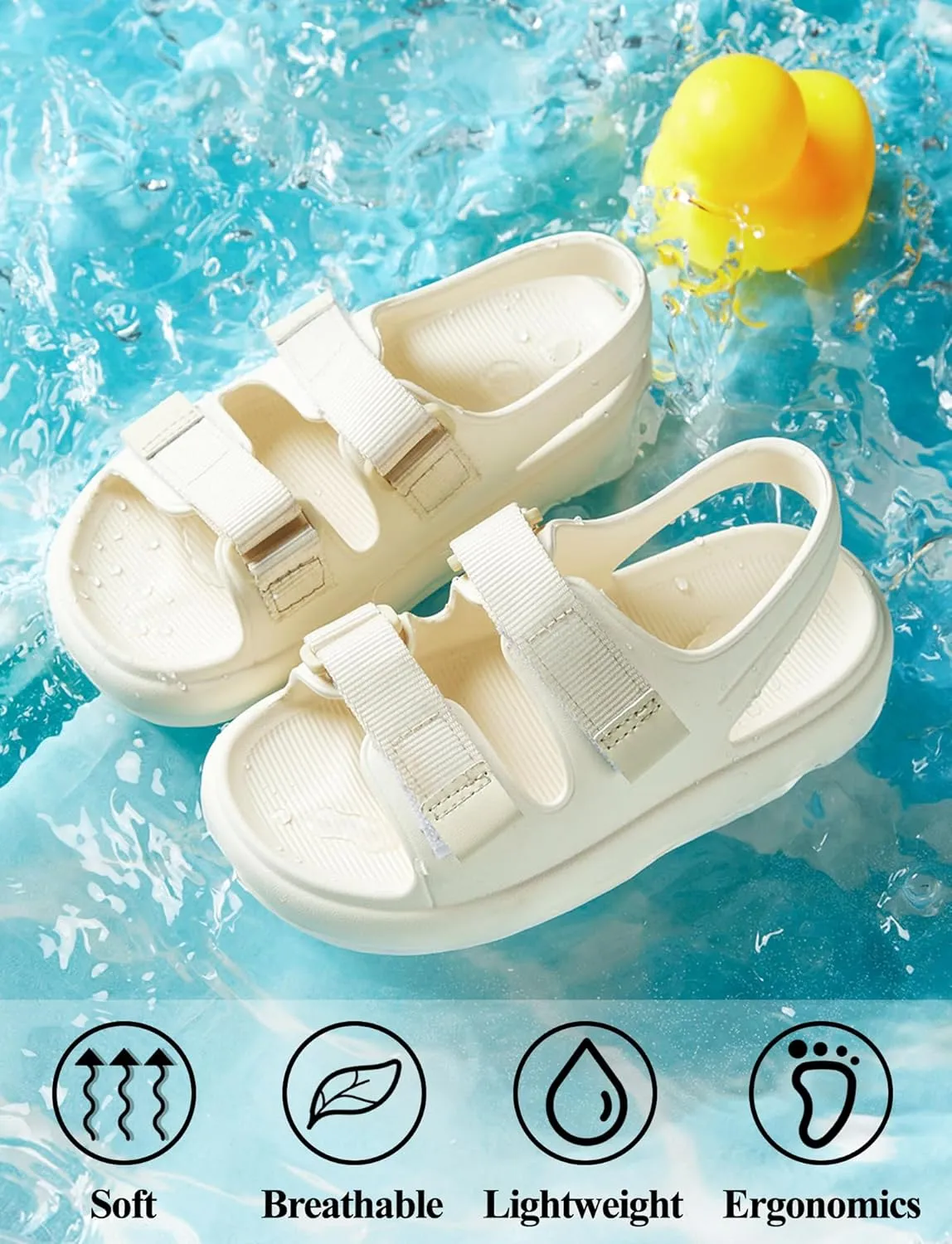 Happy Cherry Baby Boy's Girl's Toddler Leather Non-Slip Closed Toe Soft Sole Casual Sandal Shoes