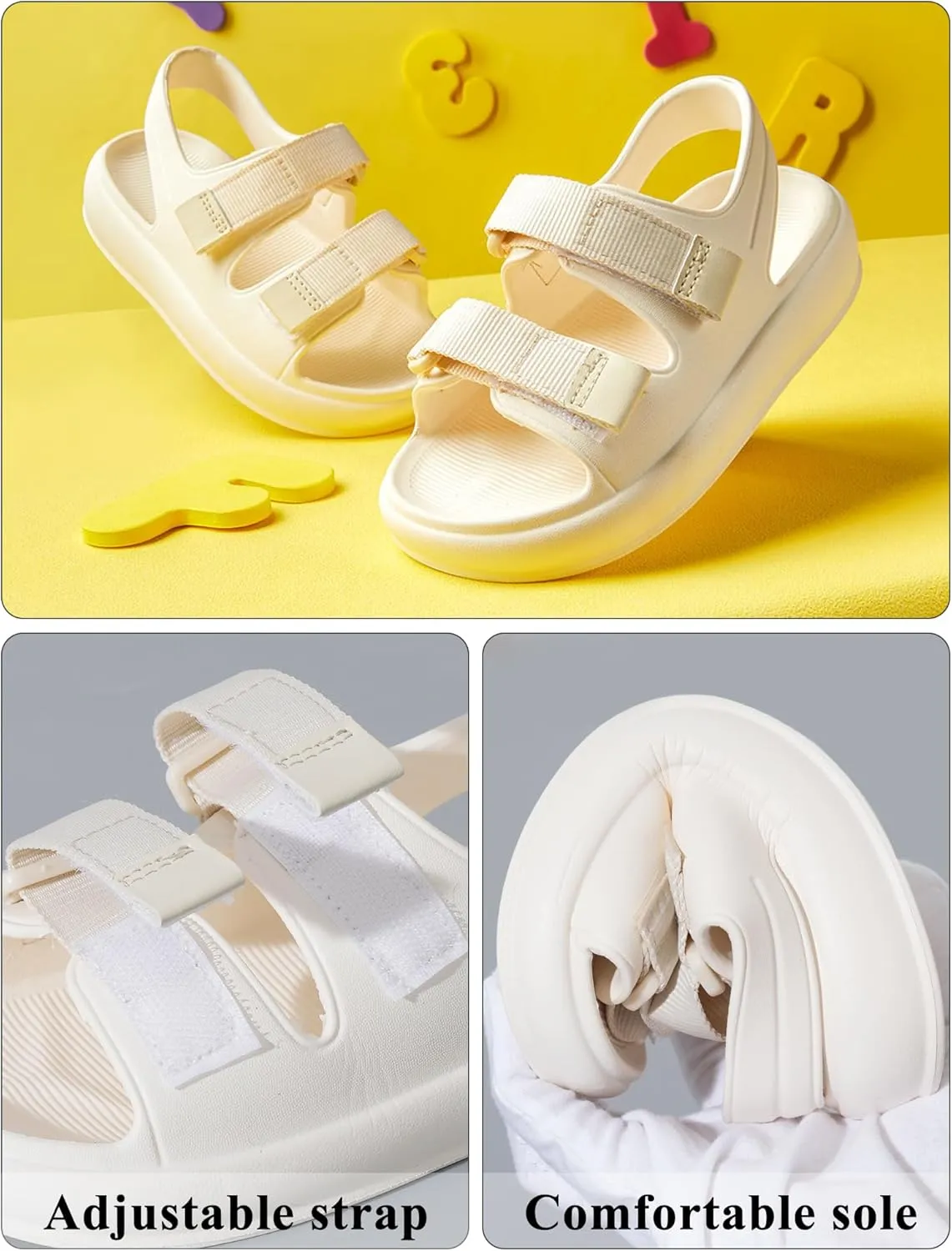 Happy Cherry Baby Boy's Girl's Toddler Leather Non-Slip Closed Toe Soft Sole Casual Sandal Shoes
