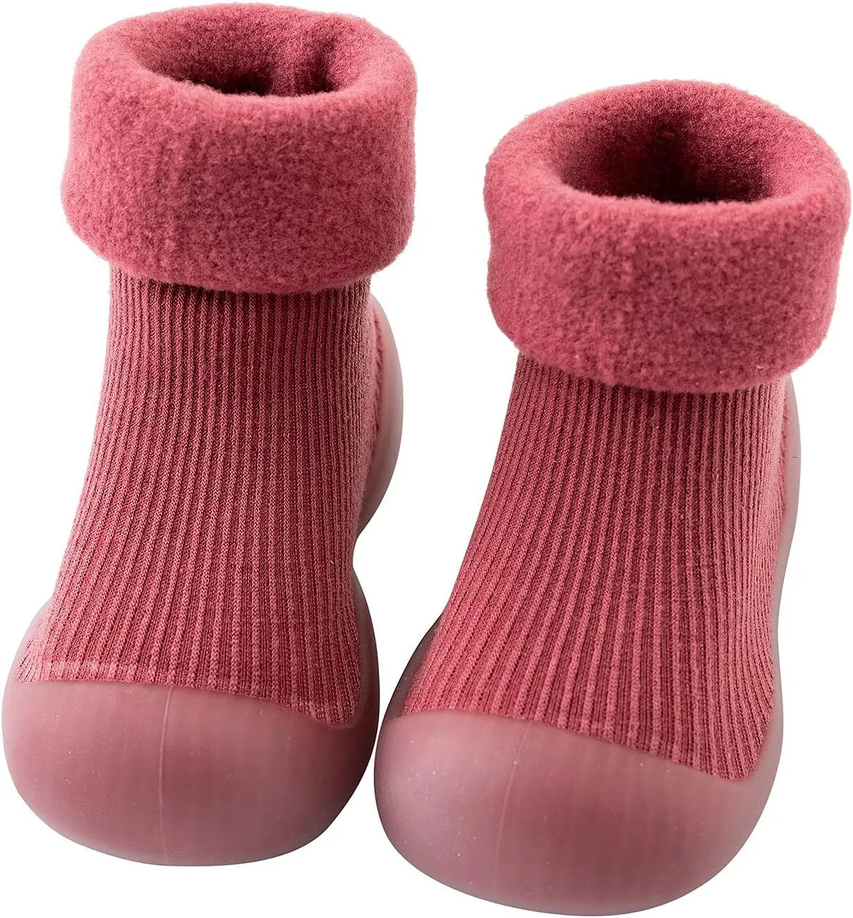 Home Slippers Boys Kids Toddler Baby Boys Girls Solid Warm Knit Soft Sole Rubber Shoes Baby Size 3 Sandals