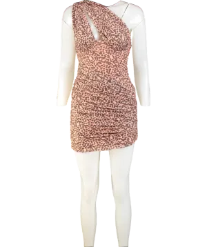 House of CB Nude Clementine Animal Print Cut Out Mini Dress UK S