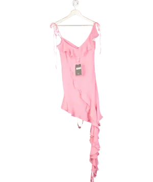House of CB Pink Marcia Asymmetric Dress Tall UK S