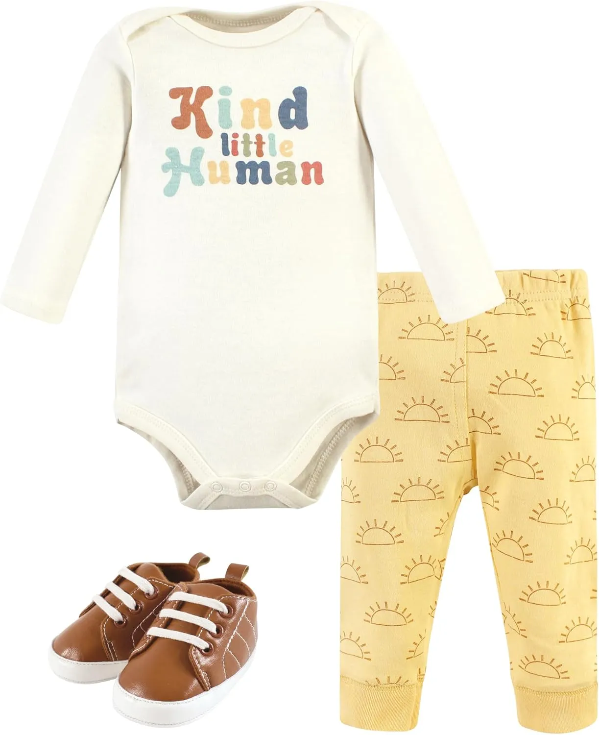 Hudson Baby Unisex Baby Cotton Bodysuit, Pant and Shoe Set