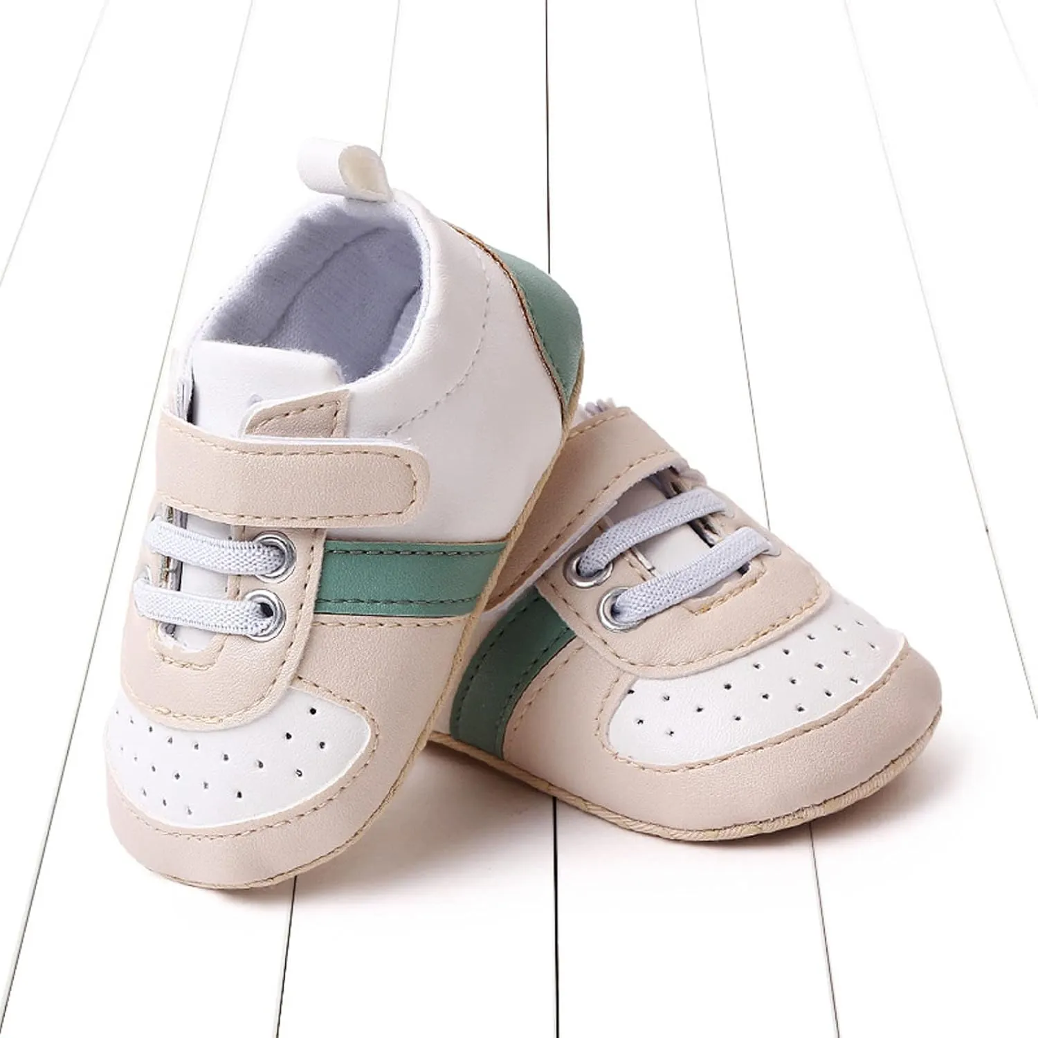 Infant Baby Color Matching Prewalker Sneakers Toddler Boys Girls Anti-Slip Soft Sole Lightweight First Step Shoes Kids