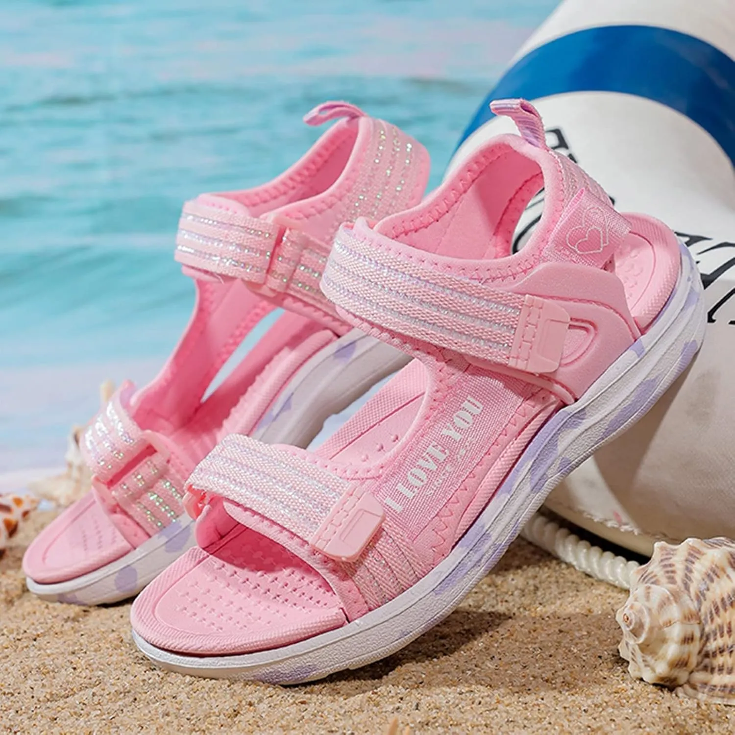 Infant Baby Girls Boys Child Shoes Summer Sandals Light Soft Rubber Sole Anti Slip Beach Shoes (Red, 13 Little Child)