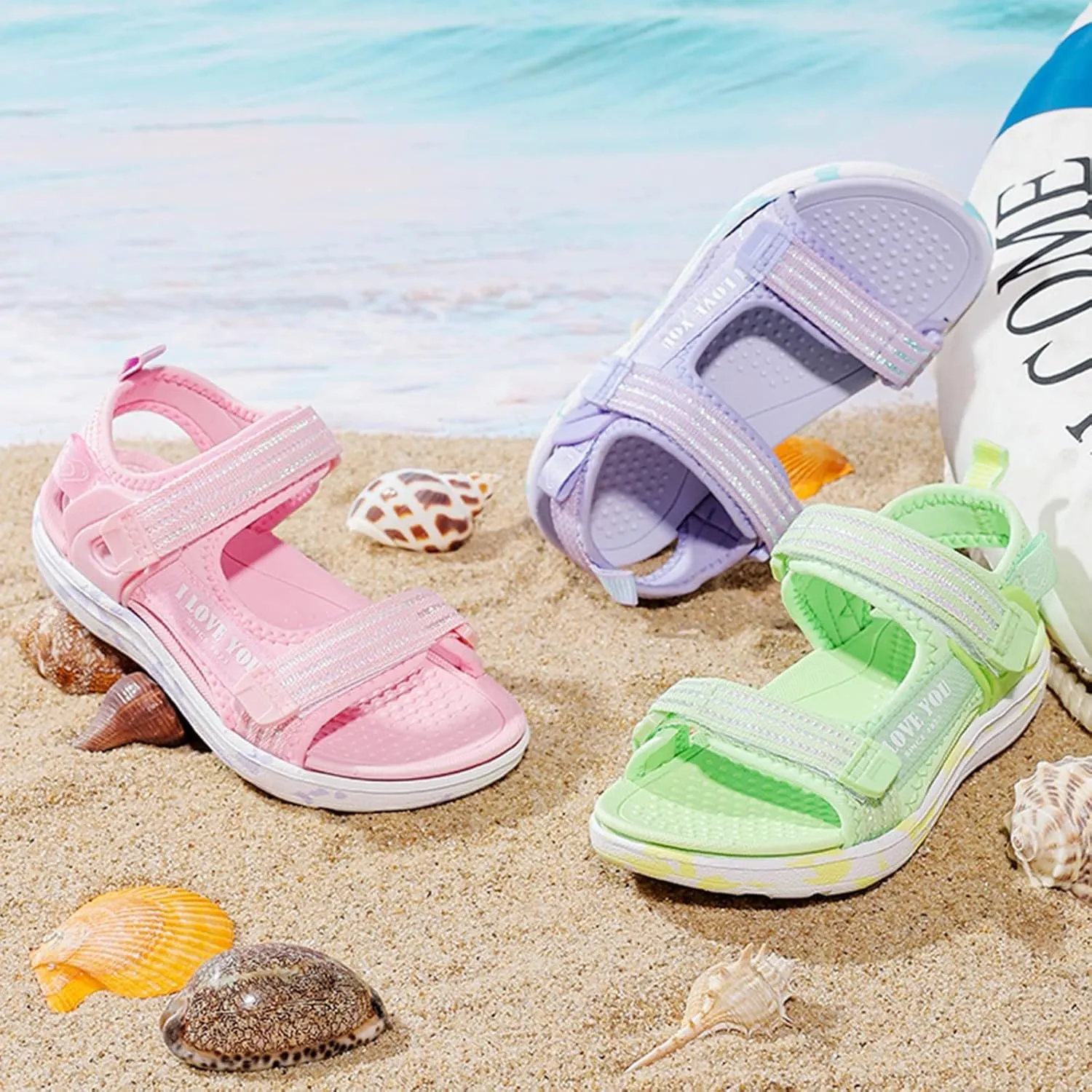 Infant Baby Girls Boys Child Shoes Summer Sandals Light Soft Rubber Sole Anti Slip Beach Shoes (Red, 13 Little Child)
