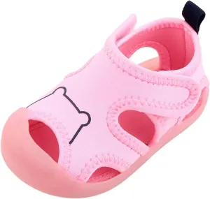 Infant Baby Girls Boys Toddler Summer Shoes Sandals Premium Soft Anti-Slip Rubber Sole Sneaker (Pink, 5.5 M Toddler)